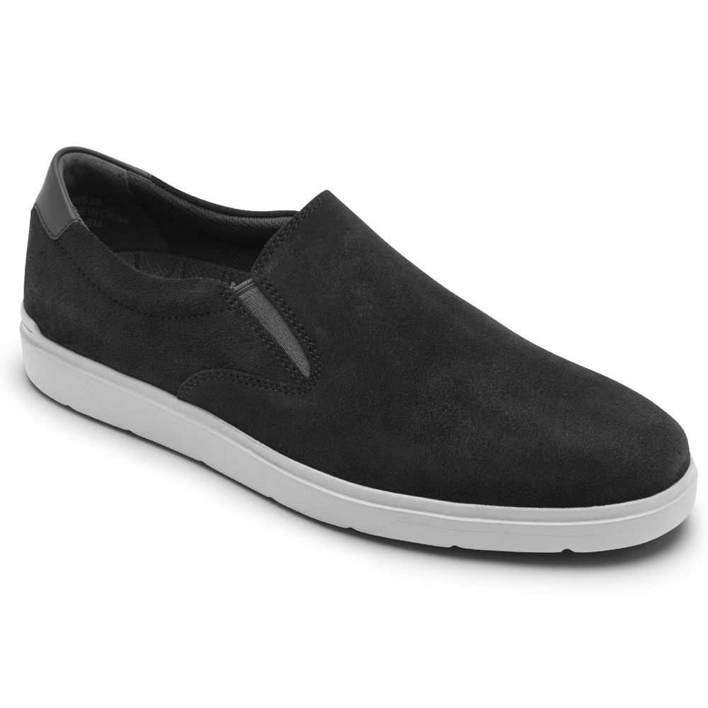 Rockport Mens Total Motion Lite Slip-On - Sneakers Dark Grey - VRM841379